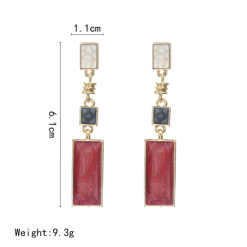 Rectangular earrings