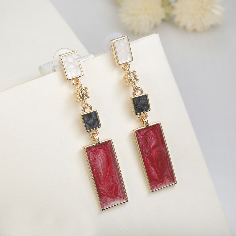 Rectangular earrings