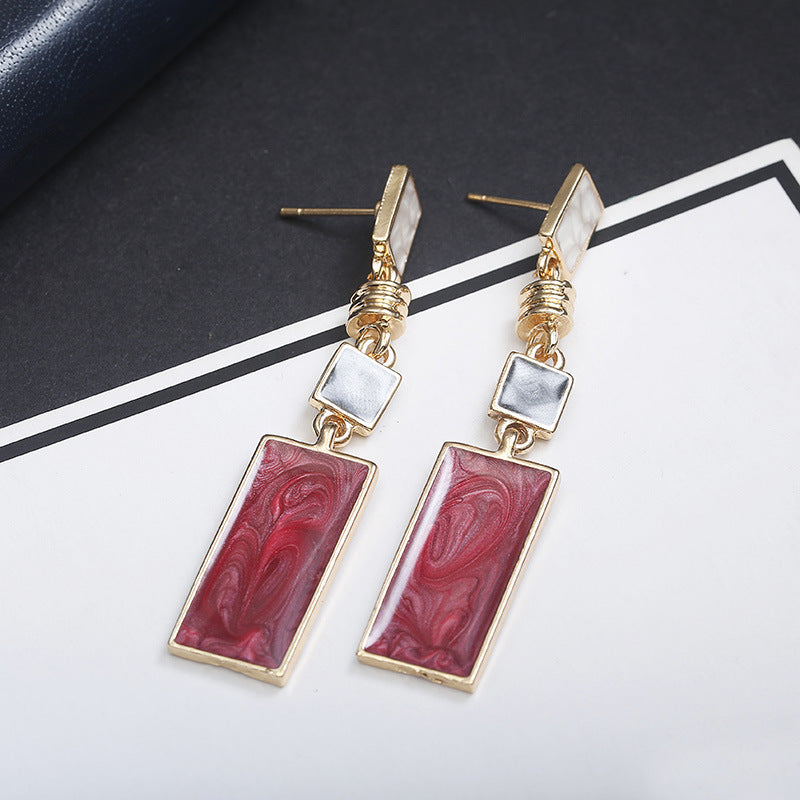 Rectangular earrings