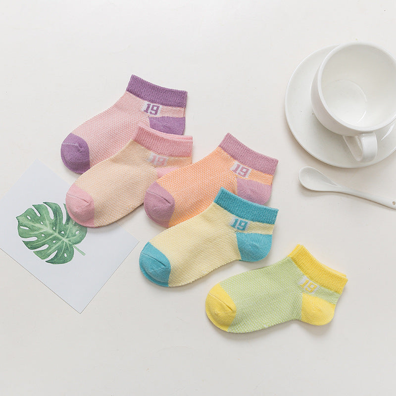 Cotton breathable male and female baby socks