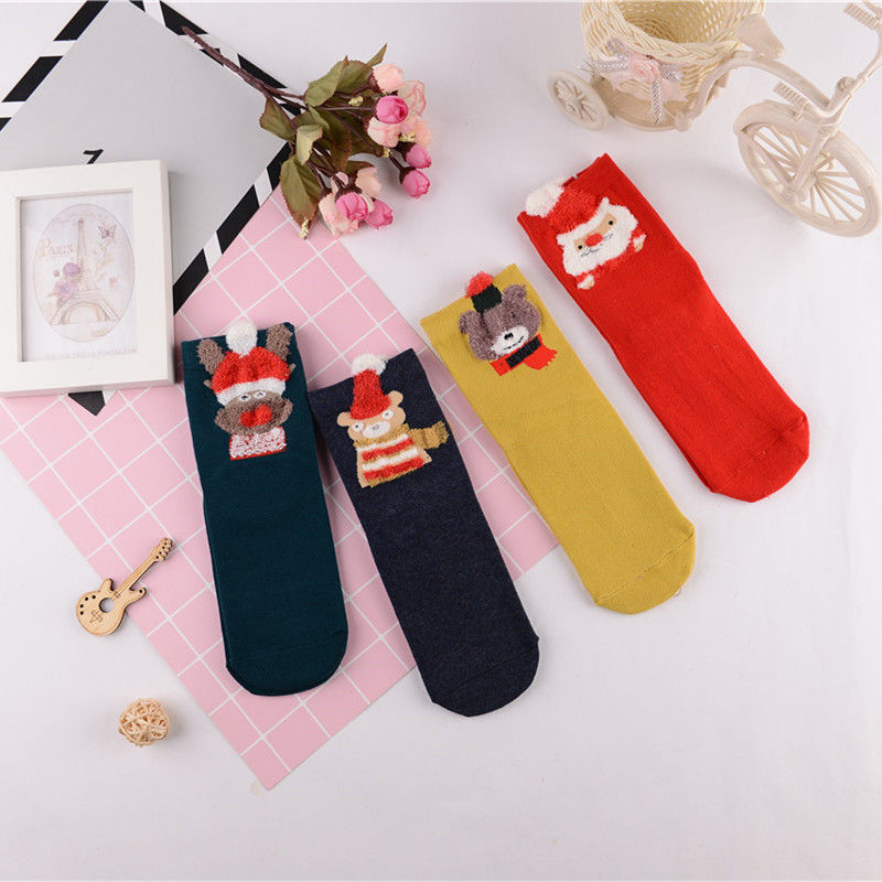 Sweat-absorbent Deodorant Socks Red Socks Ladies Autumn and Winter Pure Cotton