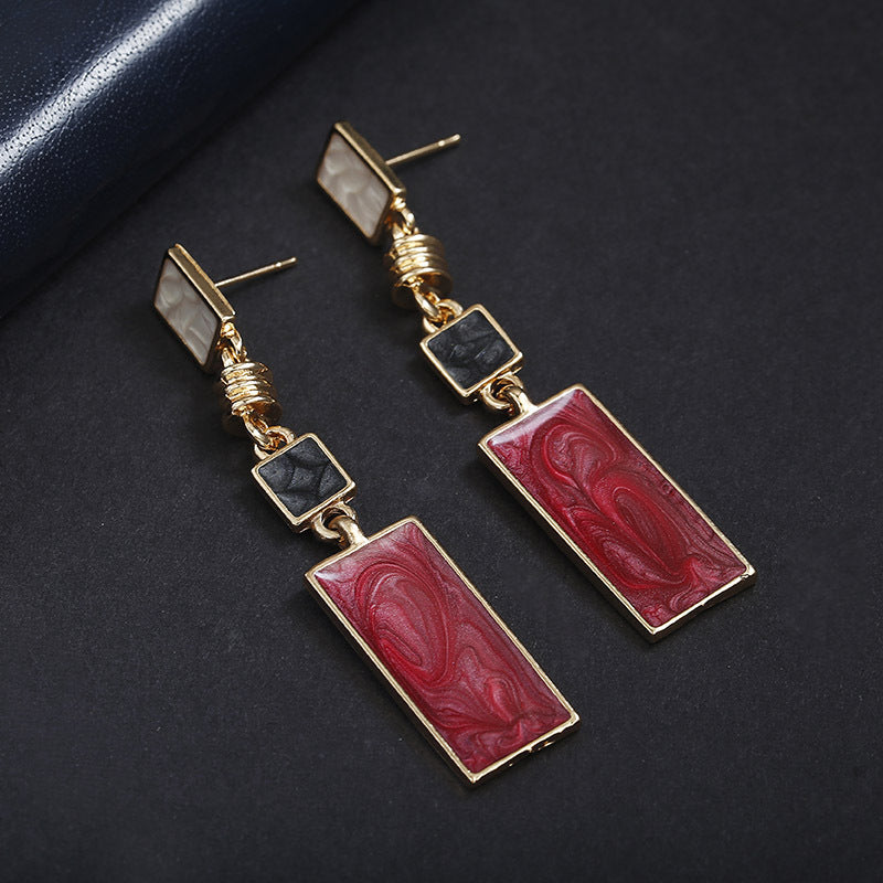 Rectangular earrings