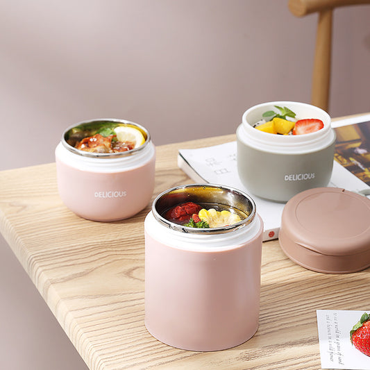 Stainless Steel Soup Cups Portable Tableware Cup Set