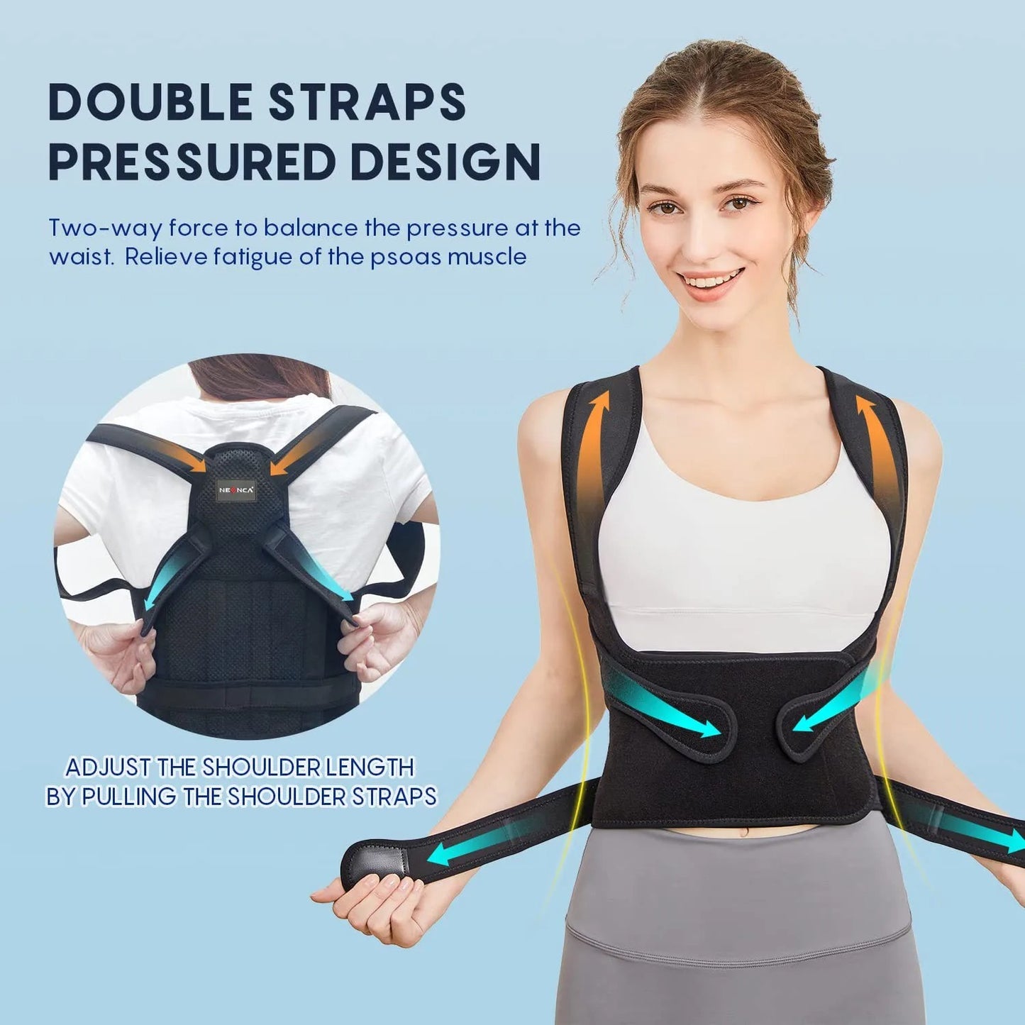 Back Posture Correction Belt Invisible Anti-Humpback Orthotics Band